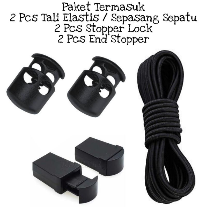 Tali Sepatu Karet Elastis | Elastic Shoe Laces Premium