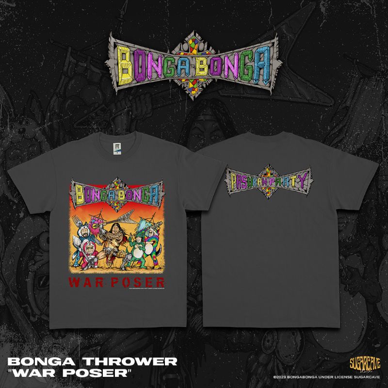 Tshirt BONGABONGA &quot;BONGA THROWER - WAR POSER&quot; (GUN METAL) Official Merchandise