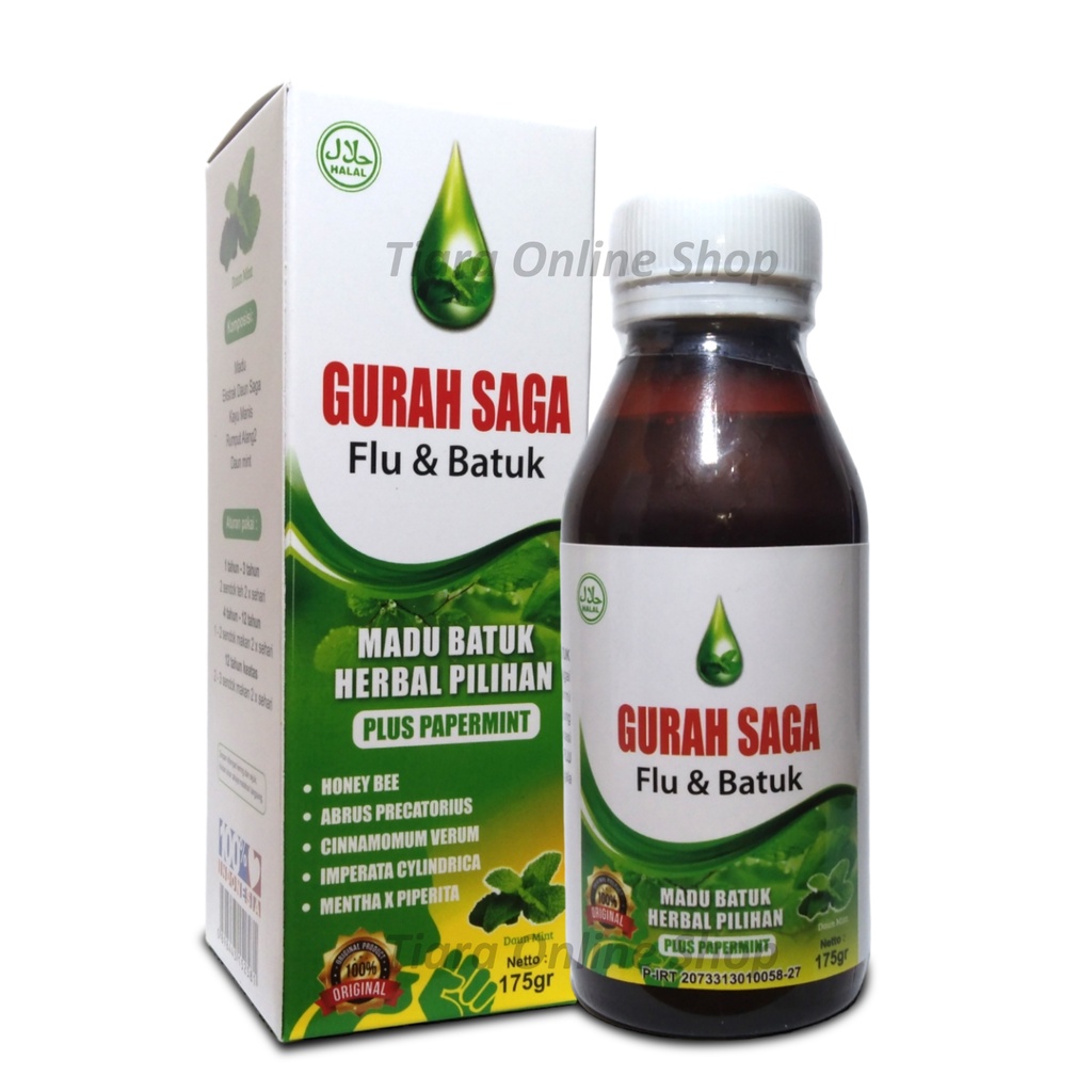 Madu Gurah Saga Flu Dan Batuk Atasi Penyakit Flu Dan Batuk Melegakan Tenggorokan 175 ml