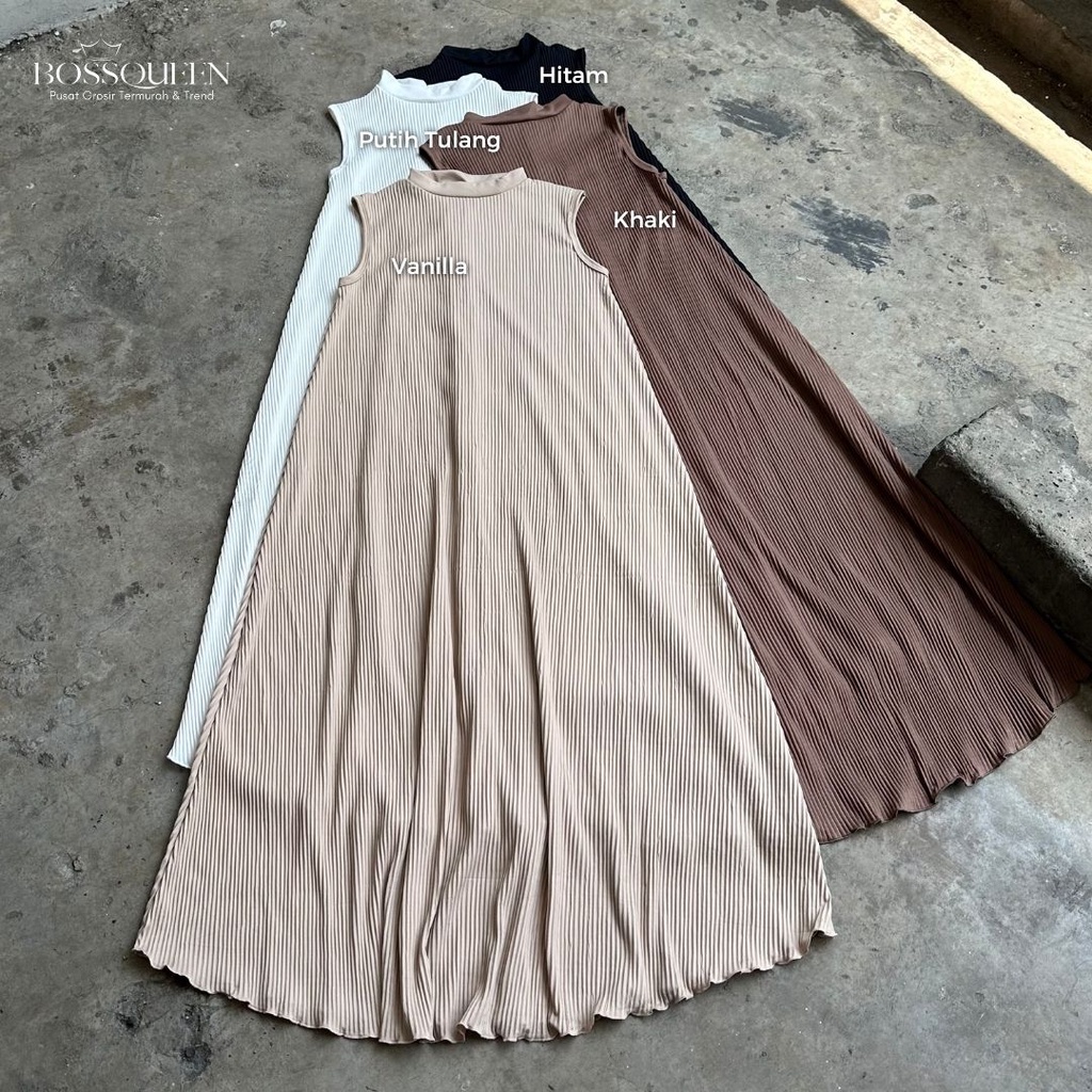 INNER DRESS PLISKET PREMIUM /SLEEVELESS LONG DRESS/INNER PLISKET/ INNER LONG DRESS PLISKET/