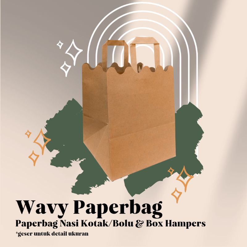

PAPERBAG HANDLE DUS HAMPERS kokoh untuk nasi kotak / cake / brownies / kue hampers