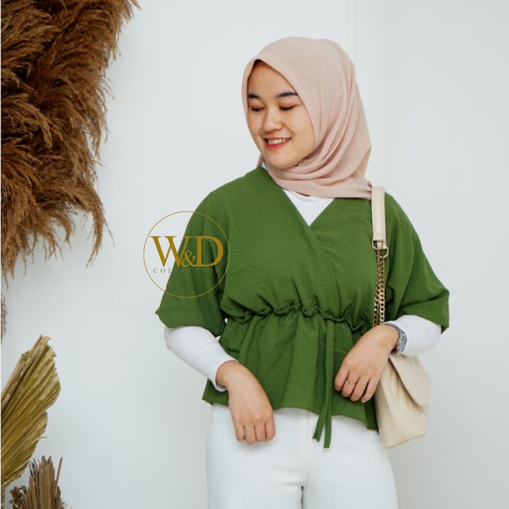 REBECCA Top Wolfis Halus / Atasan Blouse Wanita / Blouse Crop 02