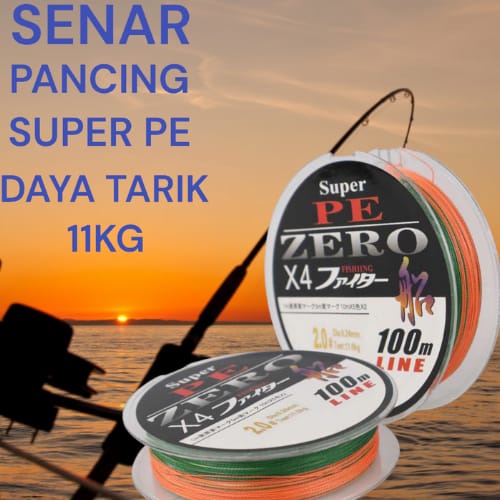 Zero Senar Pancing Super Pe X4 Superkuat Benang Tali Pancing Super PE 4 Braid Line 100 Meter