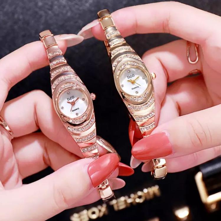 Jam Tangan Wanita Bee Sister 01 DZG bonus gelang cantik Terbaru Anti Air Anti Karat Stainless Steel 