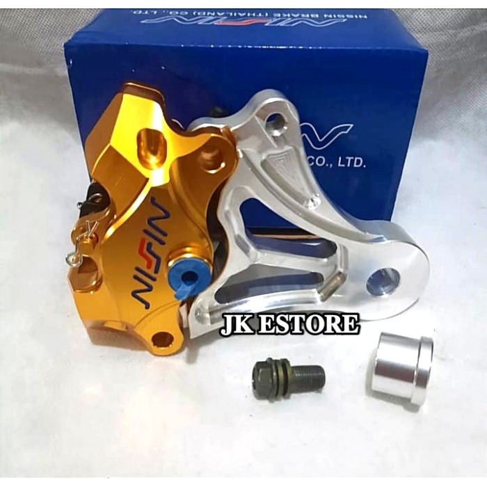 Ori Kaliper Monoblok Nissin 2 Piston + Breket Belakang Satria Fu, R15 Dll
