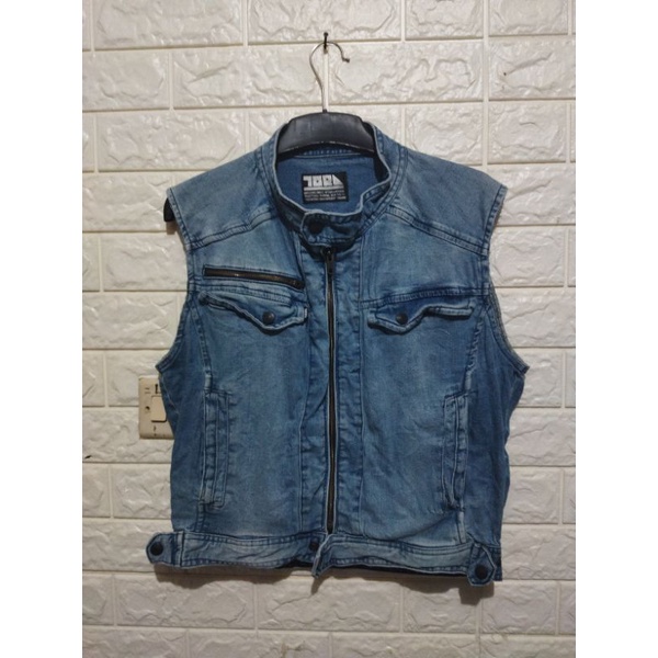 rompi jeans vest denim tora second