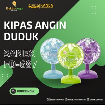SANEX DESK FAN / KIPAS ANGIN FD-0687 / FD 0687 (6 INCH) GARANSI RESMI