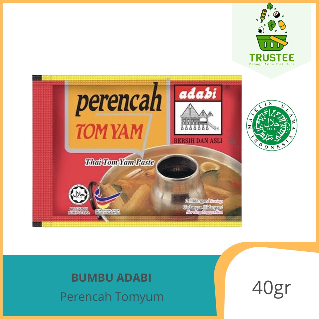 Adabi Bumbu Perencah Tom Yam / Tom Yum Paste Sachet Halal 40gr