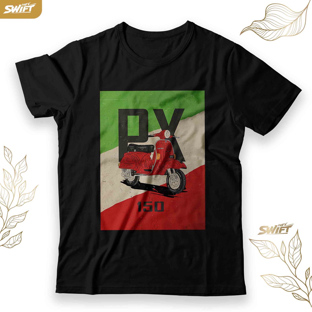 KAOS Scooter italy vespa PX 150 TSHIRT BAJU DISTRO