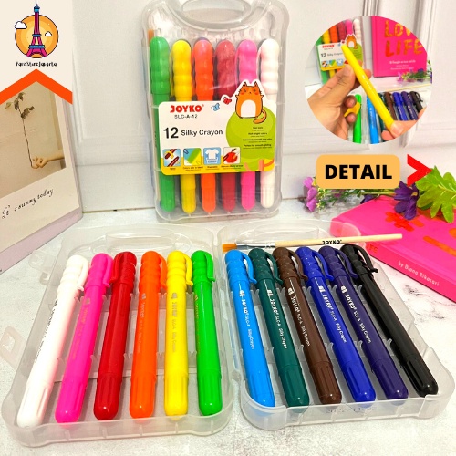 

Silky Crayon Joyko Krayon Halus 1 Set 12pcs Warna Warni Alat Menggambar Mewarnai Kreasi Kreativitas Crayon Funny Fancy Stuff Best Gift Stationery For School Alat Tulis Kantor Sekolah Ready Grosir Kado Ulang Tahun READY COD