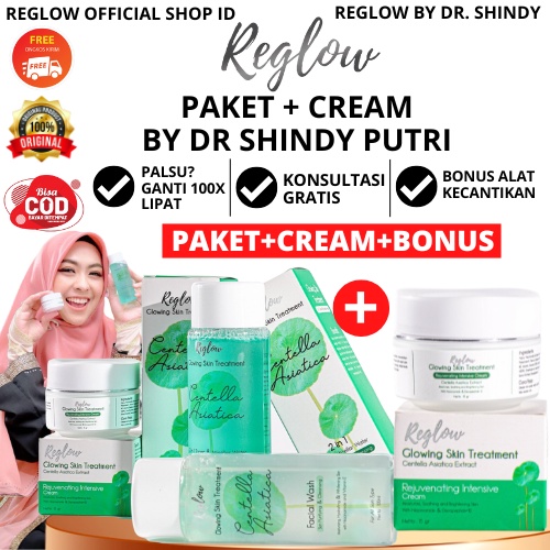 PAKET COMBO Reglow + Cream dr Sindy Glow Skincare Original Official