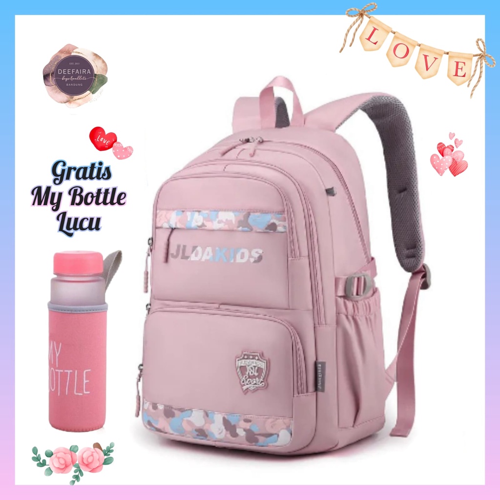 Tas Anak Perempuan Untuk Sekolah Sd Smp Sma Motif W0men Xv Gratis Botol Minum Lucu