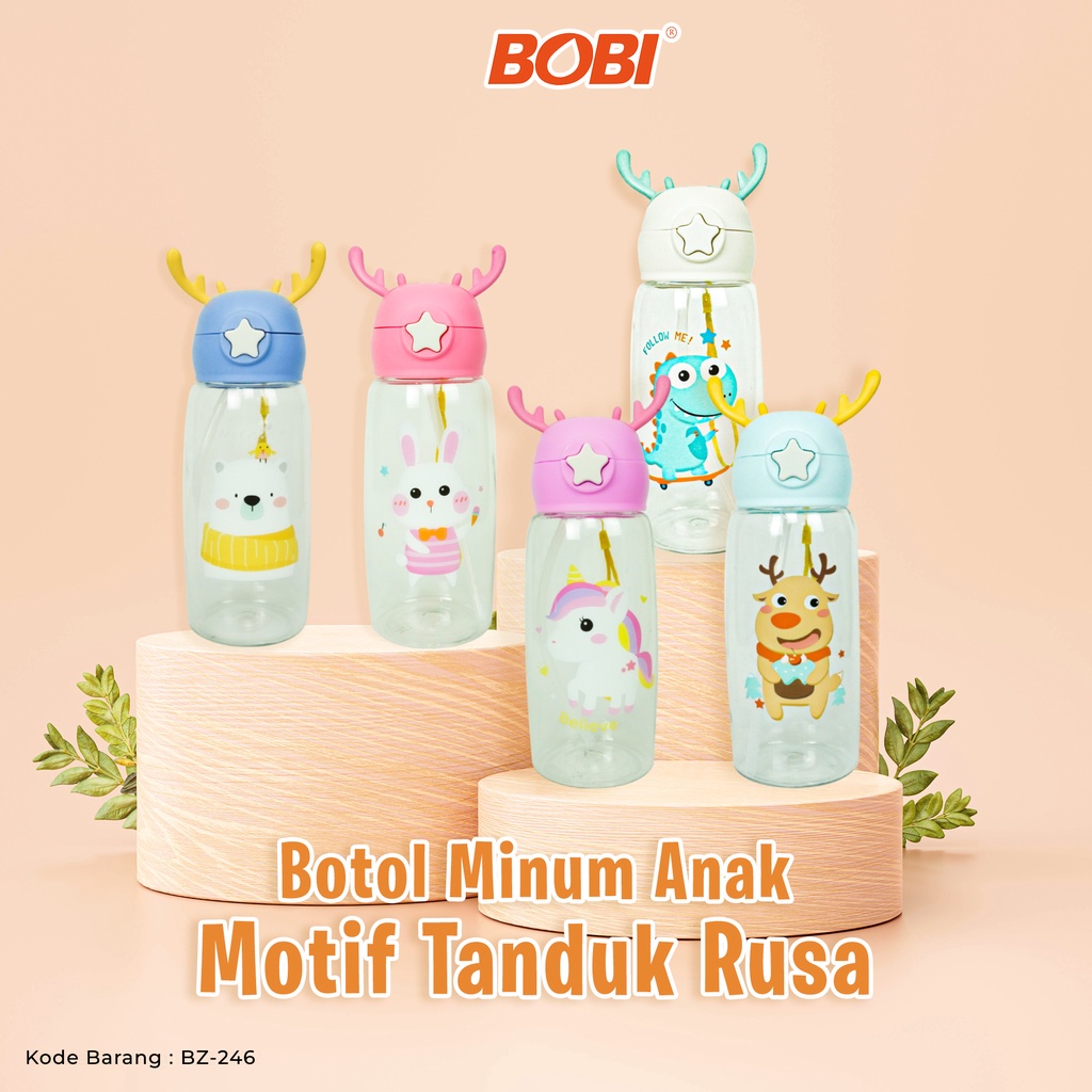 Botol Minum Anak Tanduk Rusa 700ml Kode BZ-246 ///  Botol BPA Free Anak TK SD Sekolah