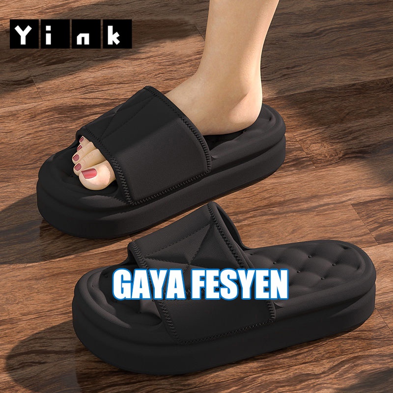 Yink Sandal Wanita Jelly Korea Sendal Slop Rumah EVA Sepatu Sendal Karet Selop Empuk Comfortable Nyaman Kamar Mandi Pasangan Berkualitas