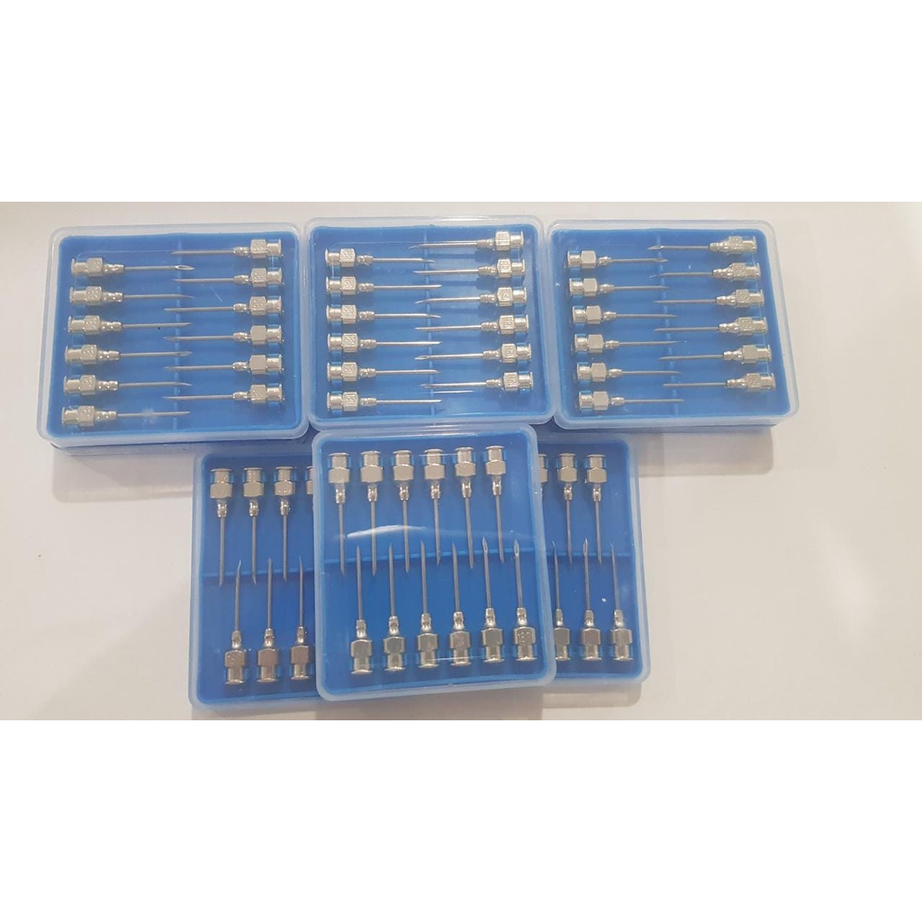 Jarum Suntik Hewan Besar 18G x 3/4 inch Vaksin Ternak Kambing Domba Anjing Vet Needle Stainless Steel 18 G x 3/4&quot;