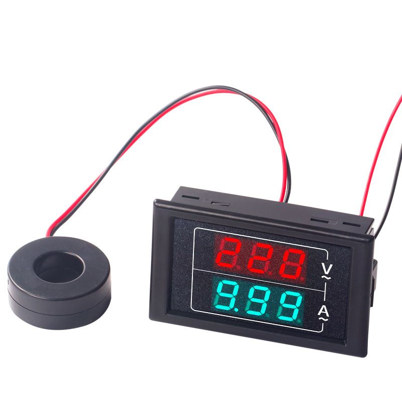 D85-5035VA Voltmeter Ammeter Digital AC60-500V 0-100A Current Meter LED Pengukur Ampere Tegangan