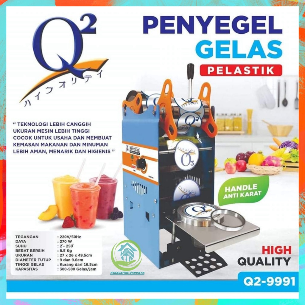 ALAT PRESS CUP PLASTIK SEALING MACHINE CUP SEALER Q2 - 9991 / MESIN PRESS GELAS CUP PLASTIK / CUP SE