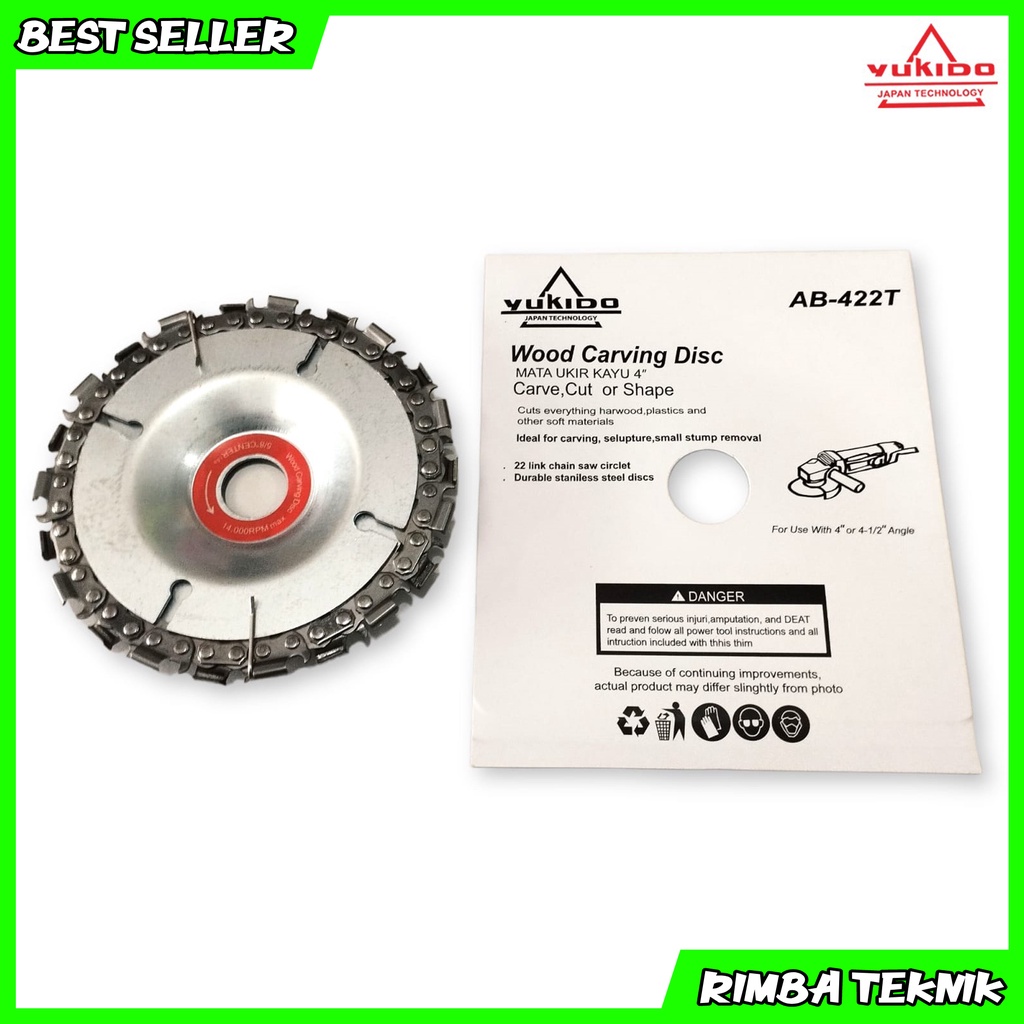 Mata Gerinda Potong Kayu Chainsaw Chain Carving Disc Ukir Rantai Gerinda 4inch //Mata Gergaji Circular Saw Blade 4&quot; x 40T