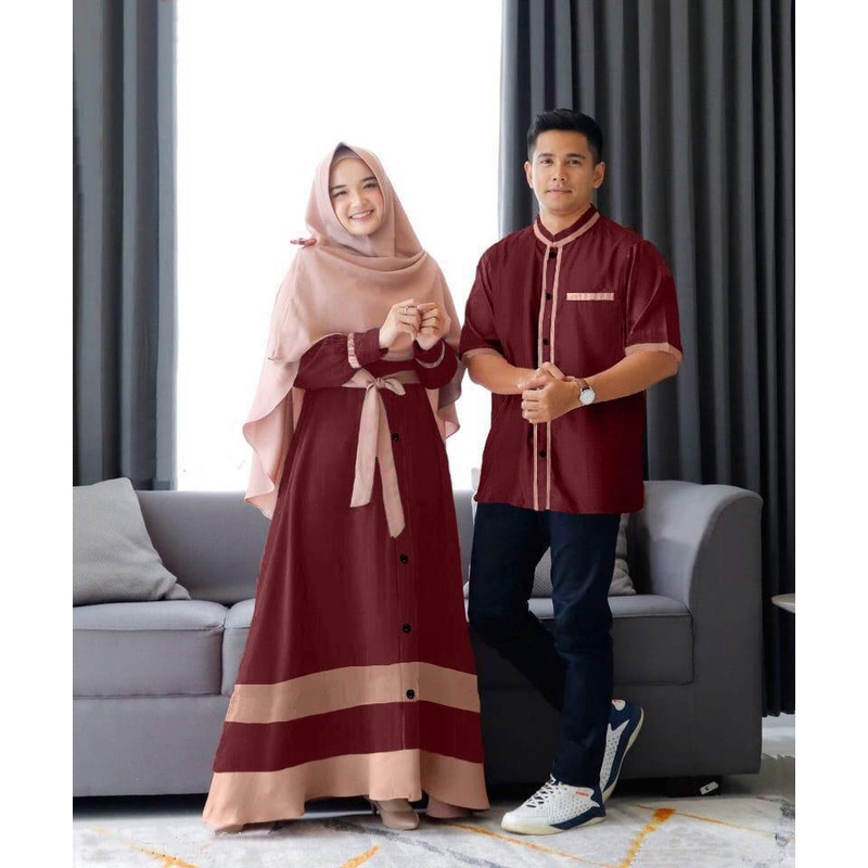 HCL Couple Muslim Seiva + Bergo - Pakain Muslim Terbaru