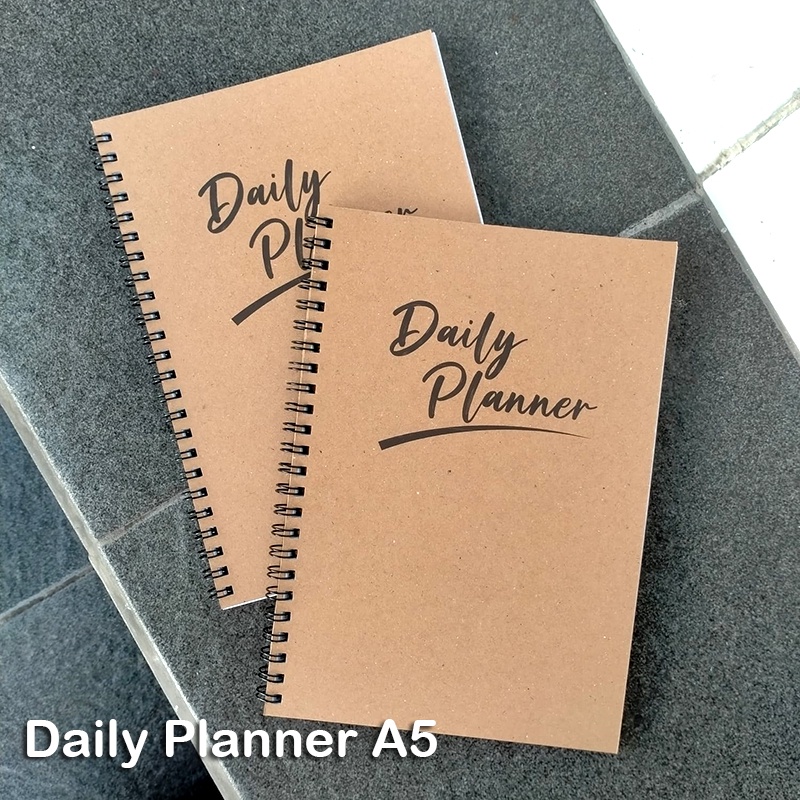 

Buku Daily Planner isi 100 halaman Kraft Vintage Aesthetic