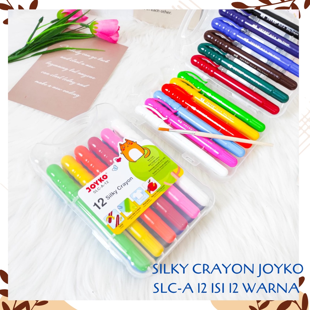 

SILKY CRAYON JOYKO 12 WARNA SLC-A 12 WARNA ALAT TULIS KANTOR SEKOLAH MEWARNAI KRAYON HALUS SPIDOL