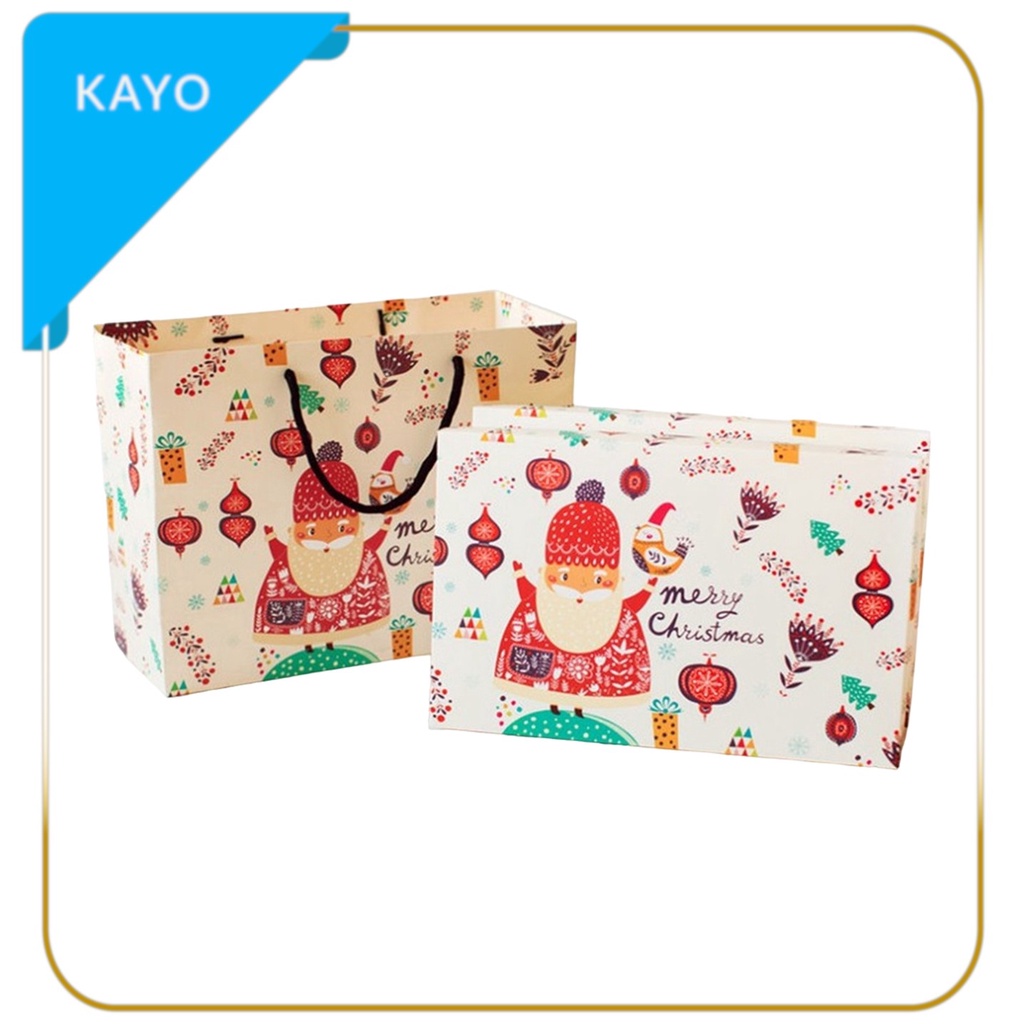 

paper bag + box tema christmas natal gift kotak souvenir kado hadiah natal