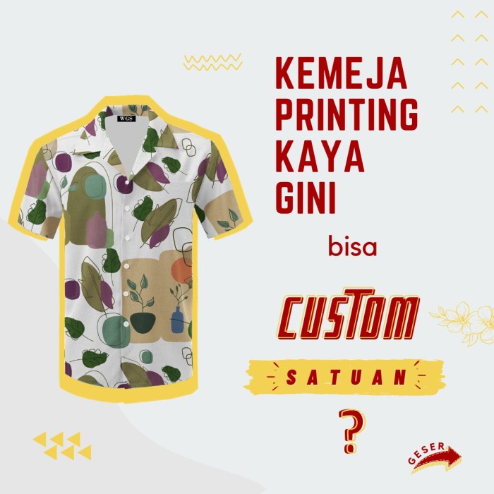 KEMEJA PRINTING CUSTOM - KEMEJA SURFING CUSTOM - BAHAN MICROFIBER