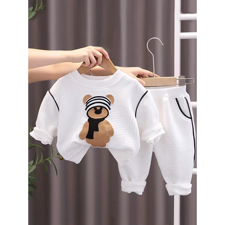 SETELAN SET ANAK COWOK CEWEK HOODIE ANAK SWEATER ANAK LENGAN PANJANG CELANA ANAK OOTD ANAK