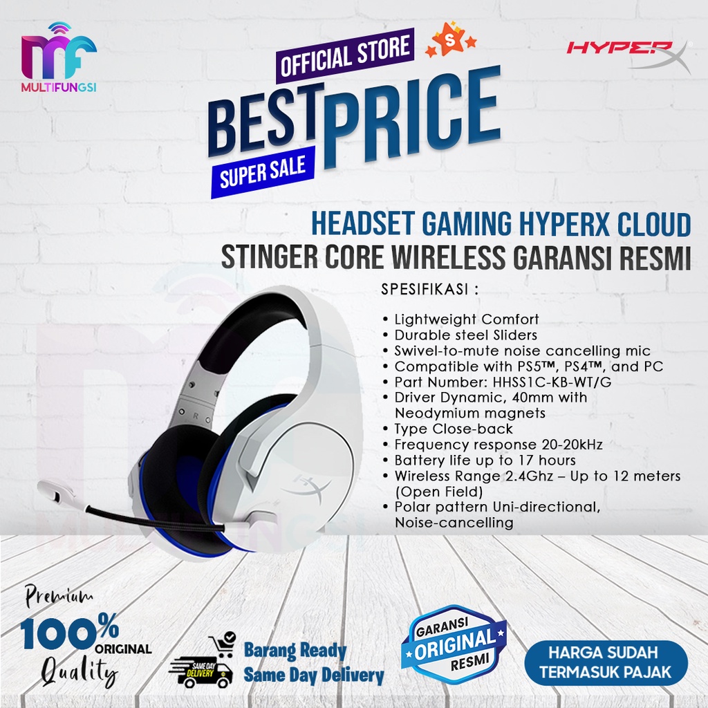 Headset Gaming HyperX Cloud Stinger Core Wireless Garansi Resmi