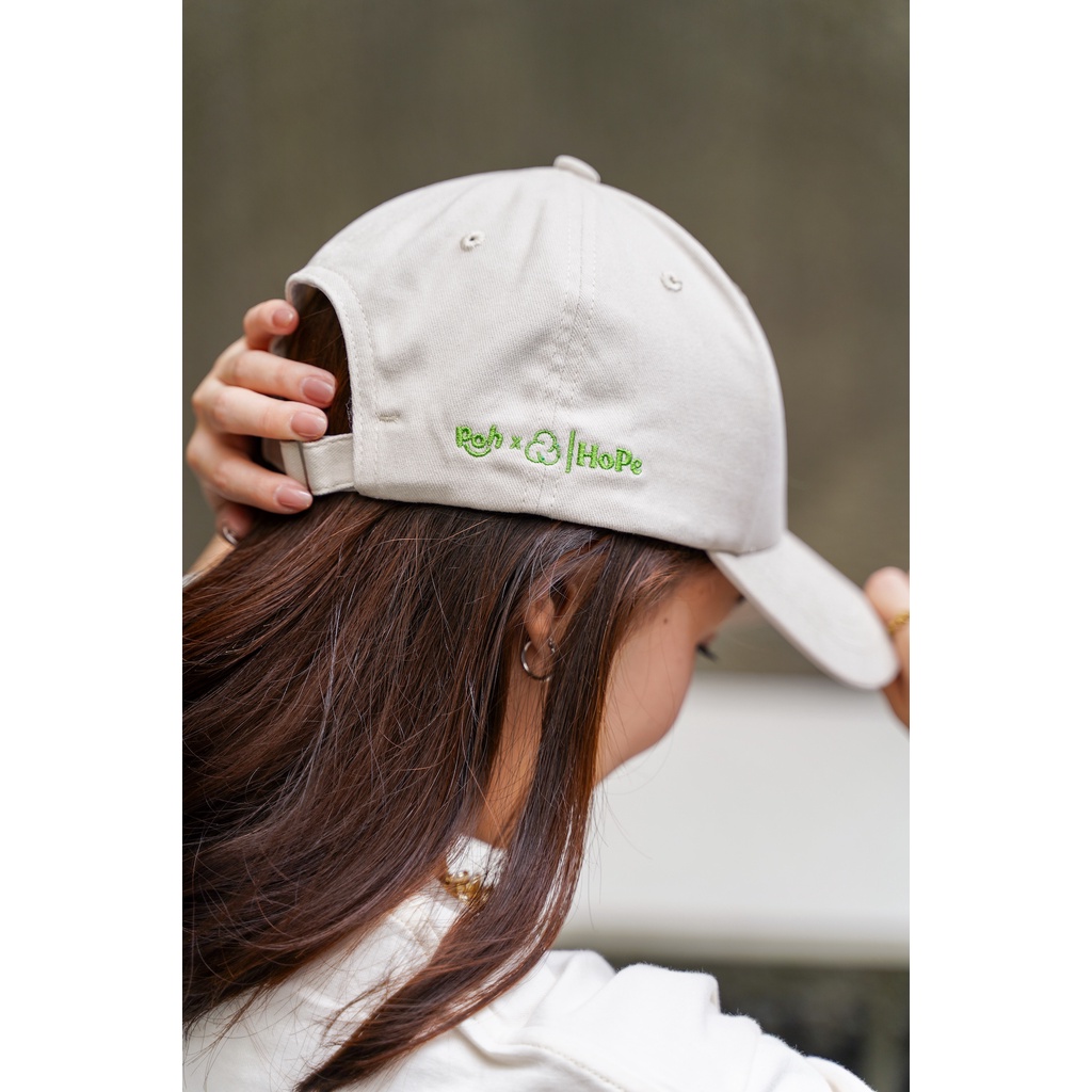 POH X HOOMAN - Sunflower Cap - Topi Baseball Broken White Unisex