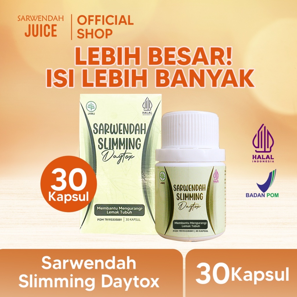 [ FREE GIFT ] Sarwendah Juice Slimming Daytox Isi 30 - Kapsul Penurun Berat Badan BPOM