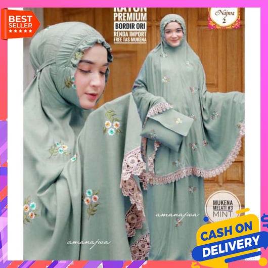 Mukena Dewasa Terbaru 223 Jumbo Bahan Adem Rukoh 2In1 Model Resleting Tanggung Remaja Ruko Motif Muk