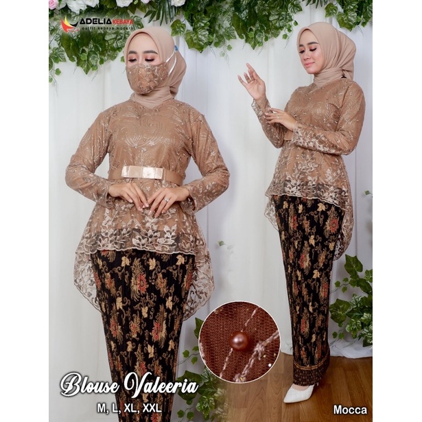 Permata Olshop / Setelan Kebaya Blouse Aurora Tulle Pita / Kebaya Wisuda / Kebaya Modern / Kebaya Bridesmaid / Kebaya Pesta / Kebaya Pinguin