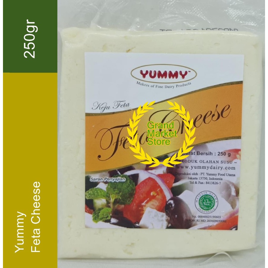 

Yummy Feta Cheese 250gr Keju Feta Yummy Cheese 250 g