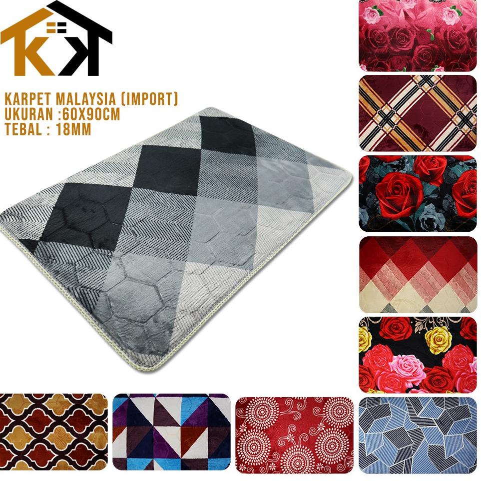 LANGSUNG KIRIM (KK)KARPET MALAYSIA IMPORT UKURAN 60X90CM High Quality