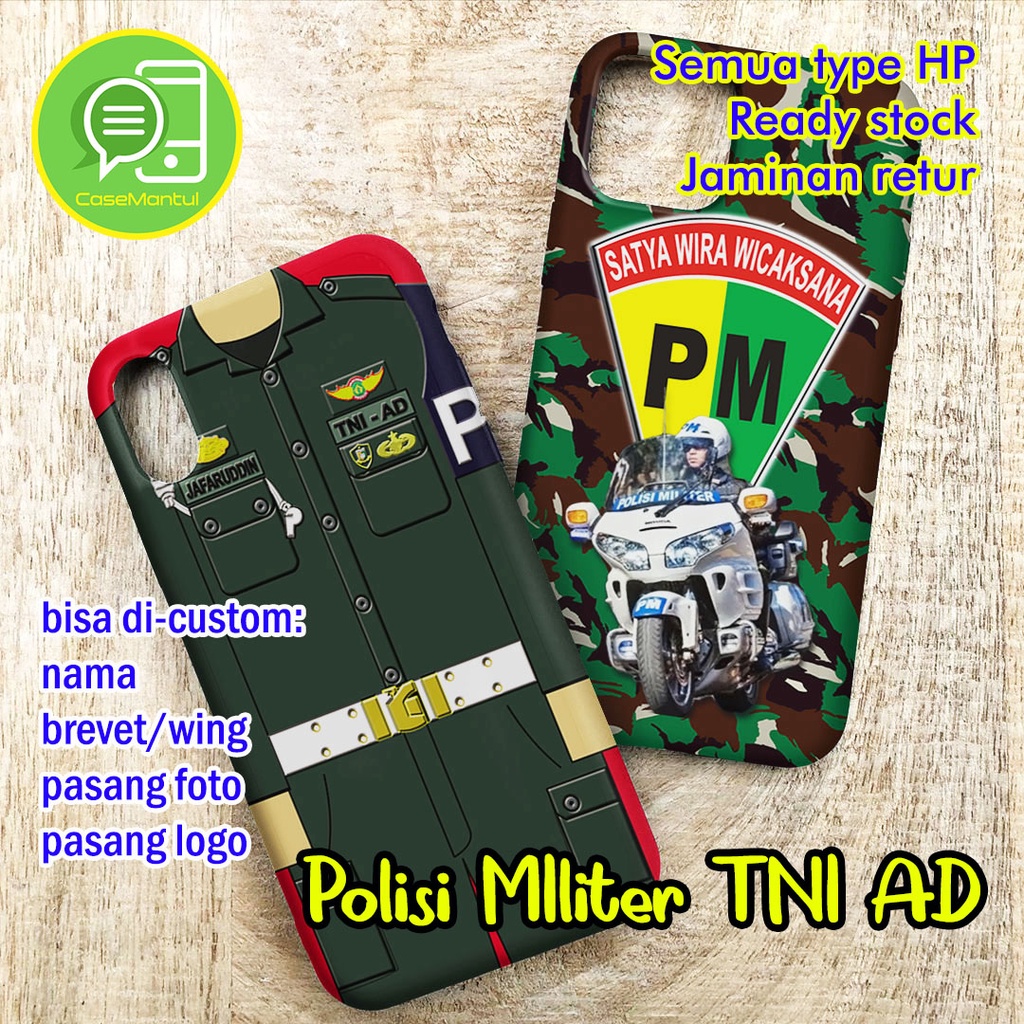 Custom Case Militer Polisi Militer TNI Pomad Pomal PM TNI AD TNI AL TNI AU