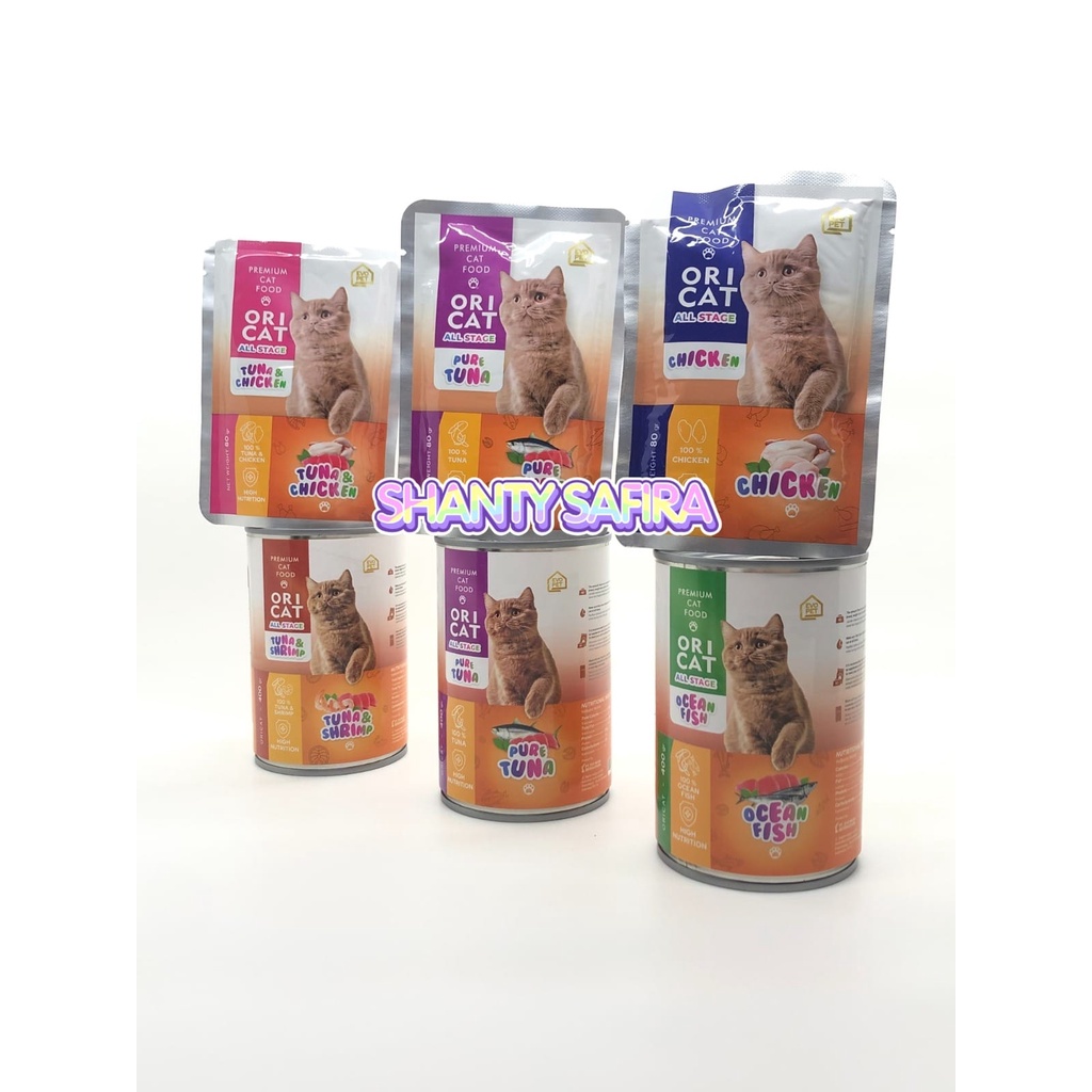 MAKANAN KUCING ORI CAT POUCH 80 GR ALL STAGE COCOK UNTUK SEMUA UMUR KUCING