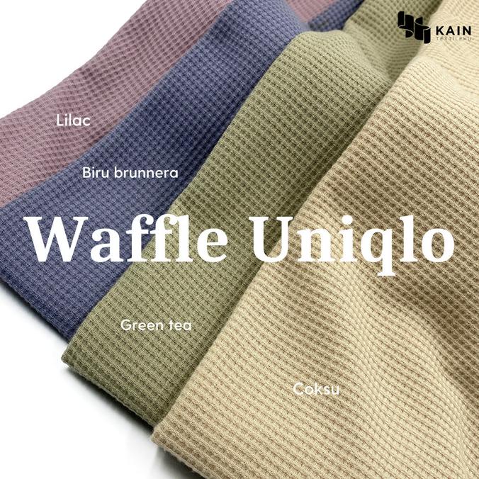 Bahan Kain Knit Waffle Uniqlo Premium Spandex Per 1 Kg
