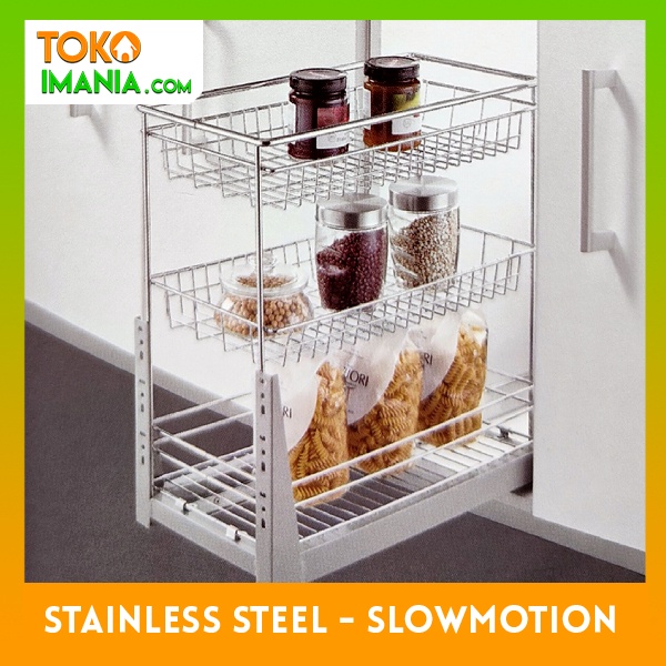 Rak Bumbu 3 Susun Tarik Vitco XC 29023 SM Stainless