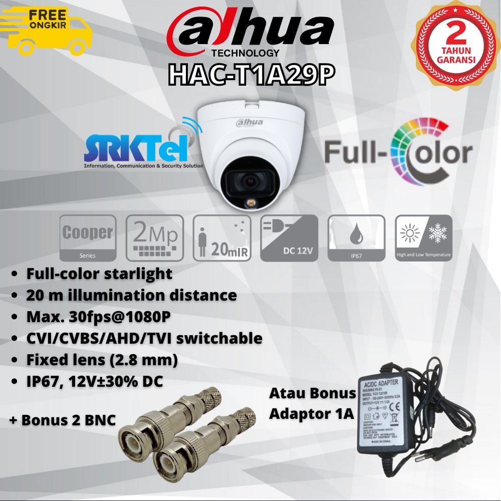 Dahua 23 Kamera CCTV Fullcolor LED Indoor 2MP