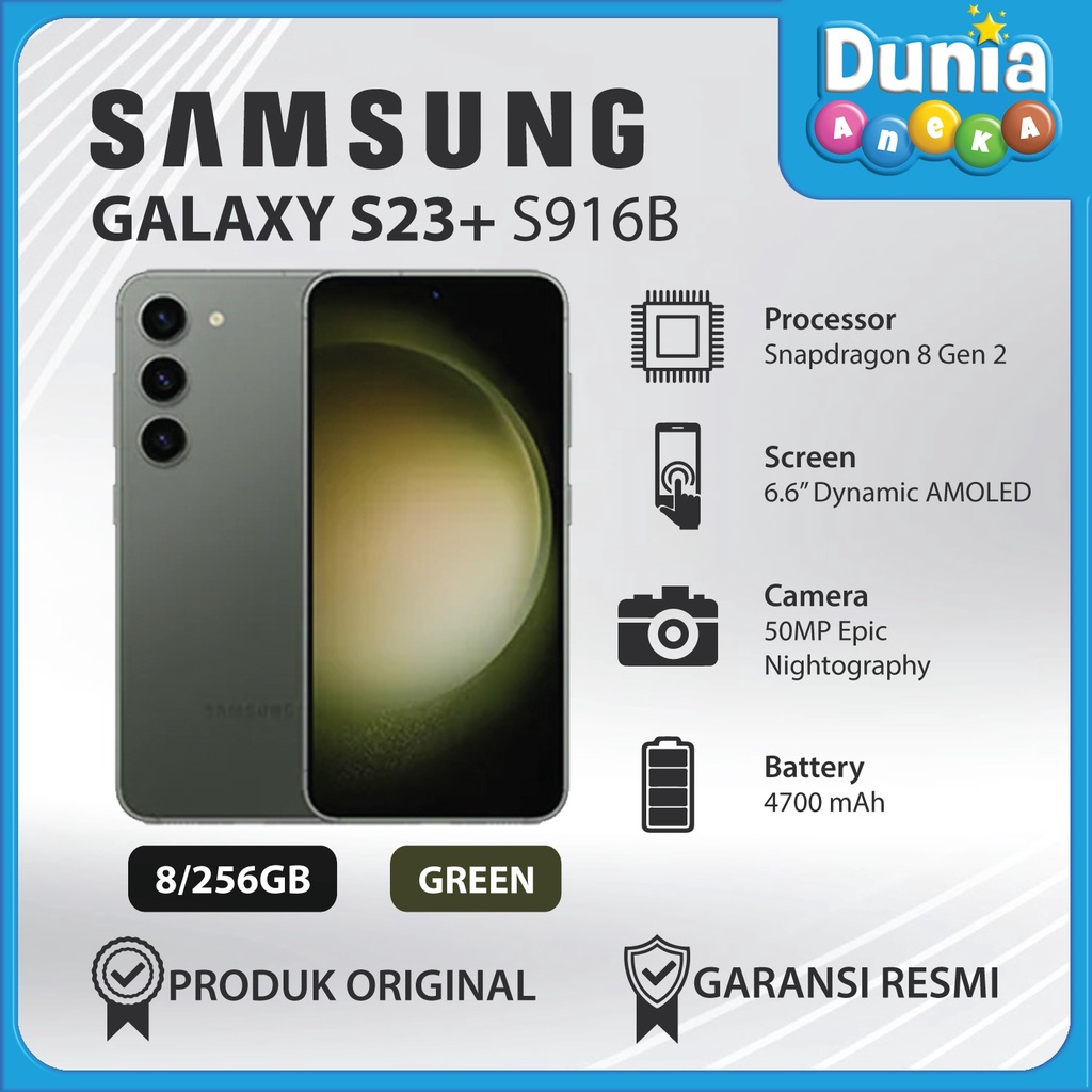 SAMSUNG GALAXY S23+ 5G 8/256GB 8/512GB GARANSI RESMI