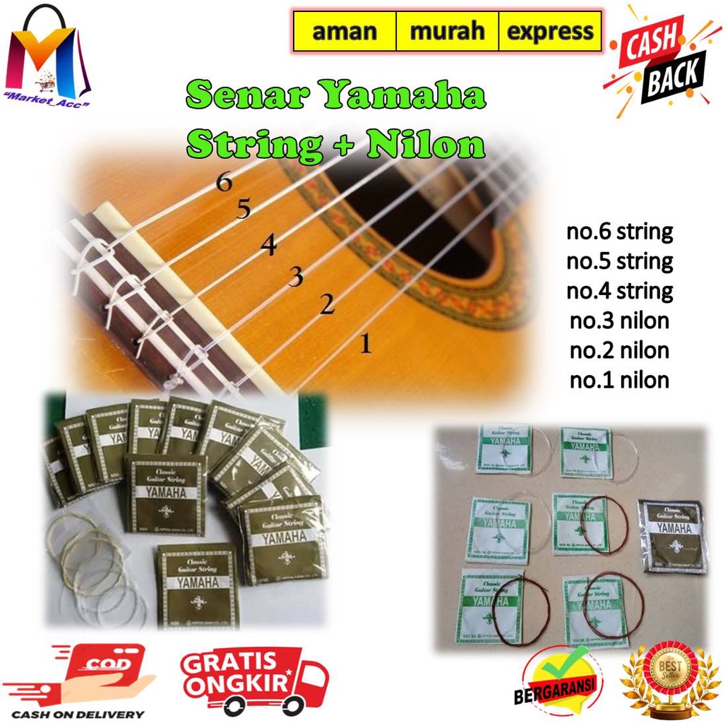 Senar Gitar Nilon - Senar Yamaha Sting & Nilon 1 Set Murah Lokal
