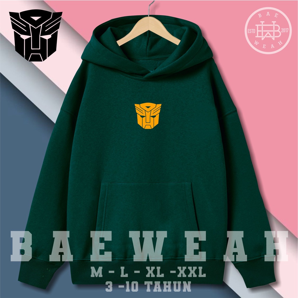 TRANSFORMER Sweater Hoodie ANAK Laki-laki perempuan LOGO FLEECE TEBAL