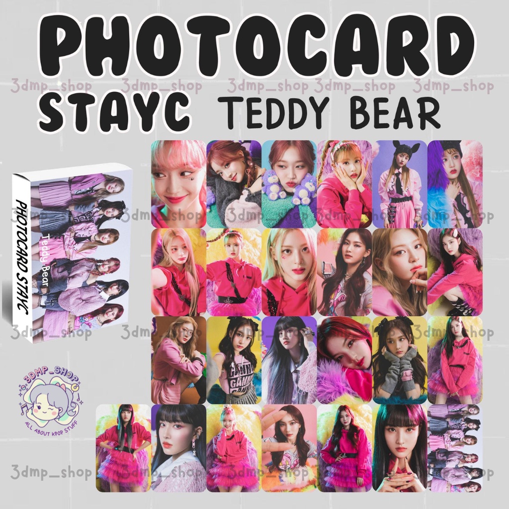 [25 lembar] photocard photo lomo card lomocard stayc stay c we need you teddy bear