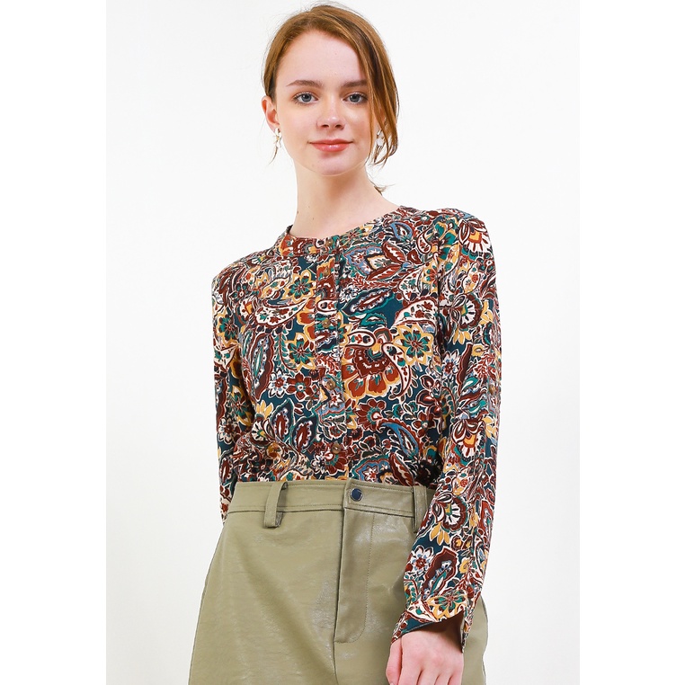 Blouse Wanita REMIX JEANS Original Summer Cewek Feminin Katun Motif Ladies C326B06 Perempuan