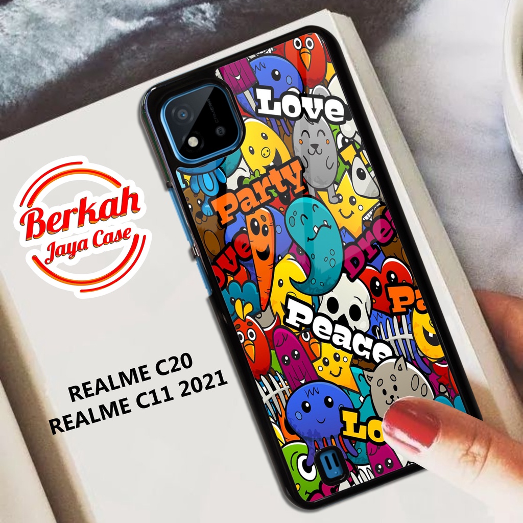 Case REALME C20/C11 2021 Casing REALME C20/C11 2021 Case DOODLE01 Casing Hardcase Premium Case Softc