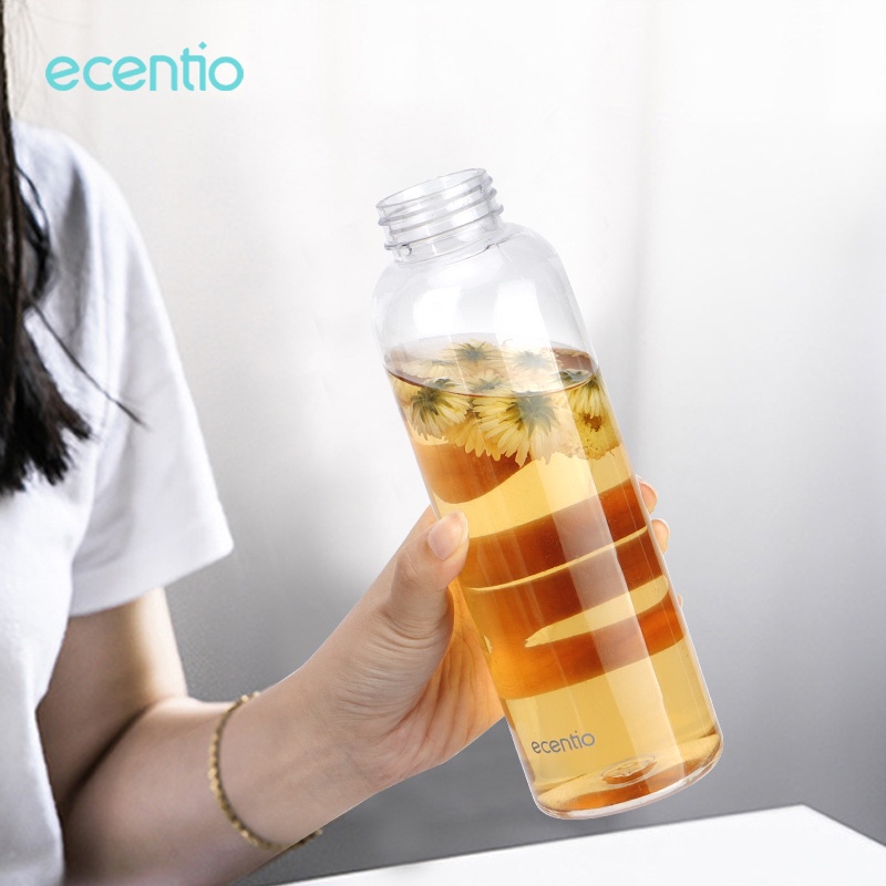 [Bayar Di Tempat]ecentio Botol Minum Botol Air 500ML Bottle BPA free Tempat Minum bening polos