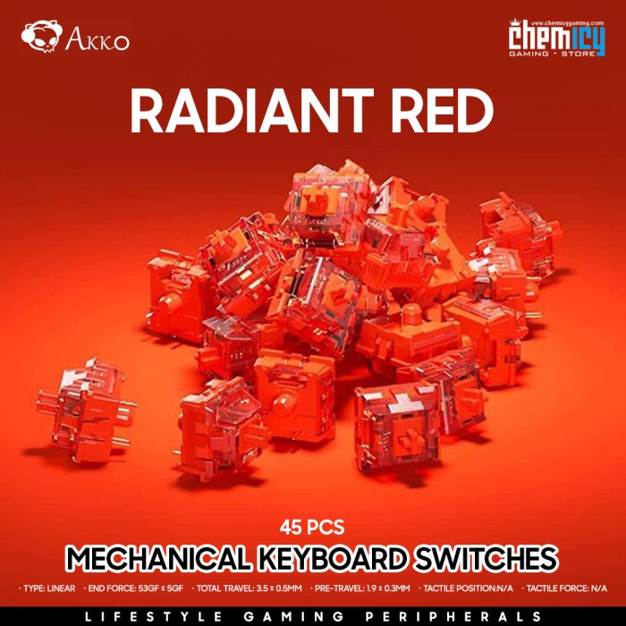 Best Seller Akko Cs Switch Radiant Red (45Pcs)