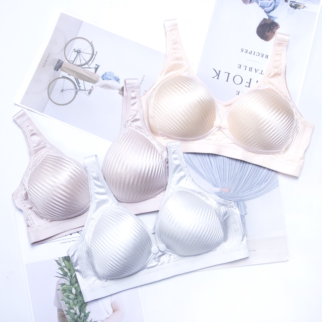 BEE - Bh Menyusui Tanpa Kawat Kancing Depan Cup B Nursing Bra 8895