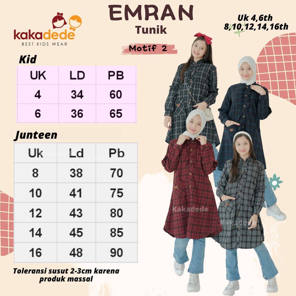 Tunik anak Emran by kakadede motif 2